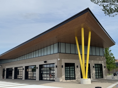 The exterior of the Event Hub in Oak Park, Michigan.