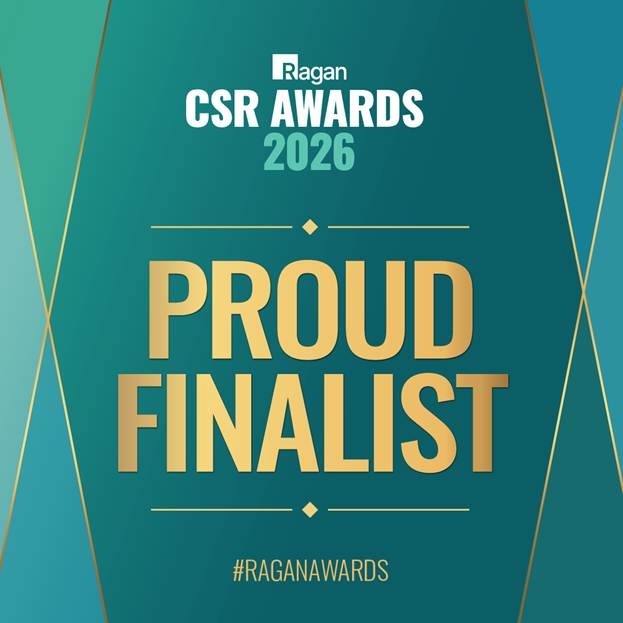 A graphic proclaming Proud Finalist, Ragan CSR Awards 2026.